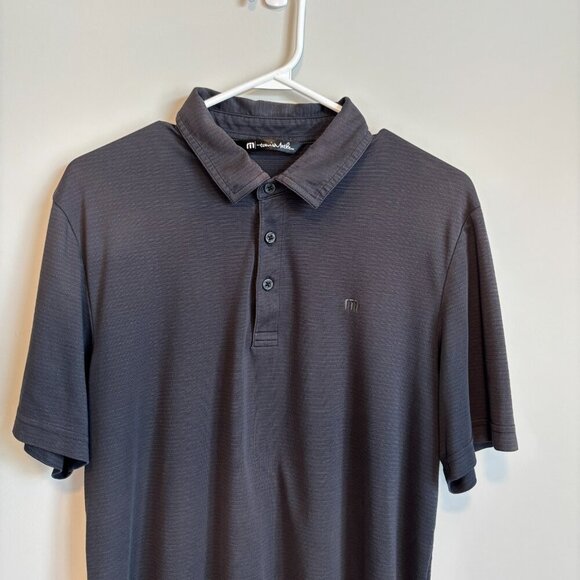 Travis Mathew Size M Performance Golf Polo Dark Gray Business Casual Classic Fit - Picture 3 of 10